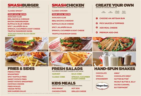 Menu at Smashburger restaurant, Orlando, E Colonial Dr