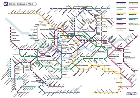 Seoul metro map - Ontheworldmap.com