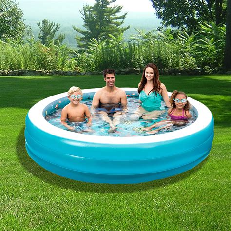 Blue Wave 3D Inflatable 7.5-ft Round Family Pool