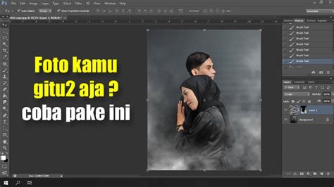 Cara membuat efek asap di Photoshop - YouTube