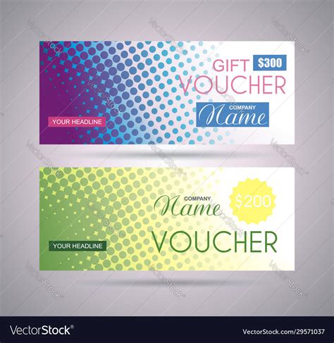 Gift voucher template with creative concept Vector Image