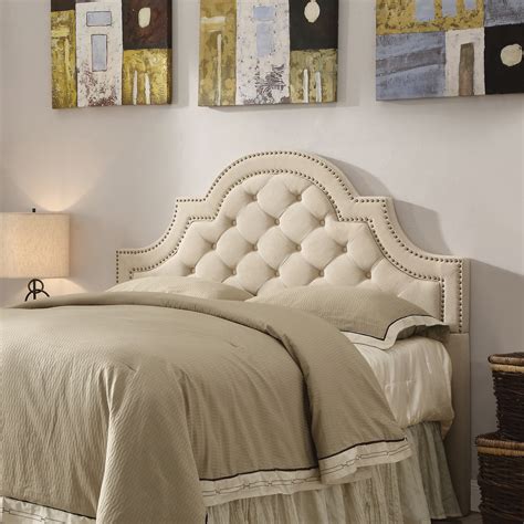 Ojai Queen and Full Tufted Upholstered Headboard Beige - Walmart.com ...