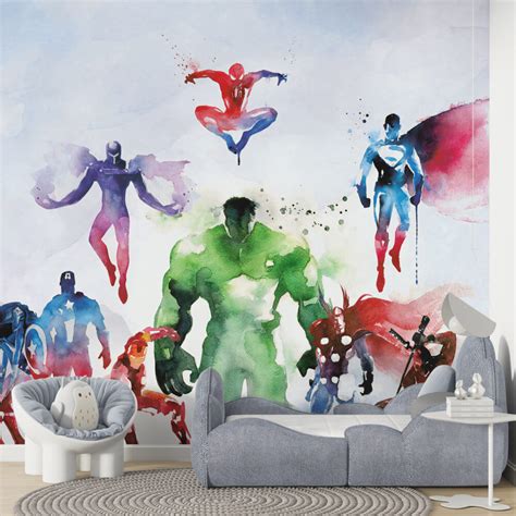 Marvel Heroes for Kids Wall Mural