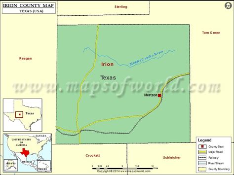 Irion County Map | Map of Irion County, Texas