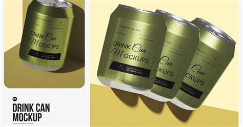 Drink Can Mockup, Product Mockups ft. showcase & design - Envato Elements