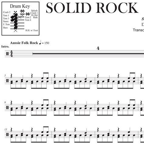 Solid Rock - Goanna - Drum Sheet Music | OnlineDrummer.com