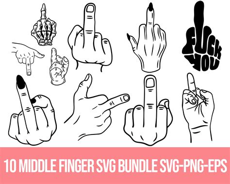 Middle Finger Svg PNG Funny Download Finger Svg Cut File - Etsy Canada