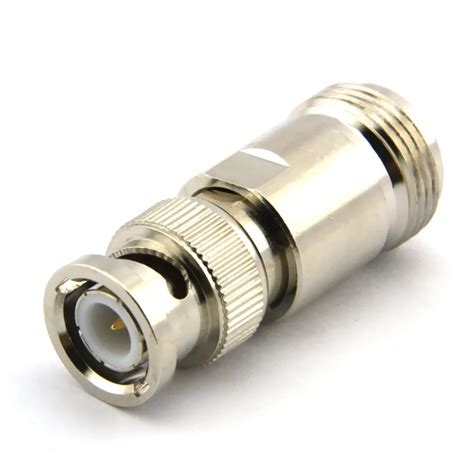 BNC Male to N Female RF Coaxial Adapter BNC to N Coax Jack Connector RF ...