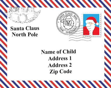 Santa Printable Envelope