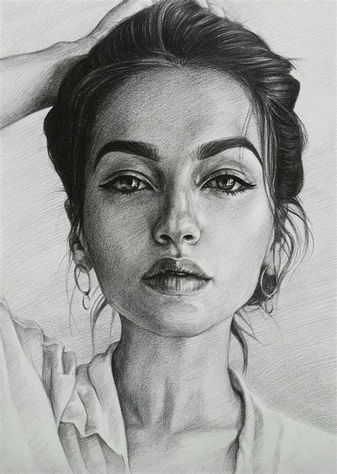 female portrait drawing - Google Search | Pencil portrait drawing ...