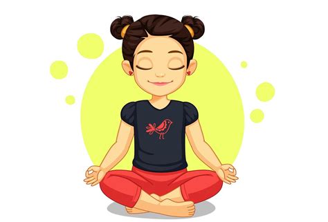 Cute little girl in yoga pose 1307805 Vector Art at Vecteezy