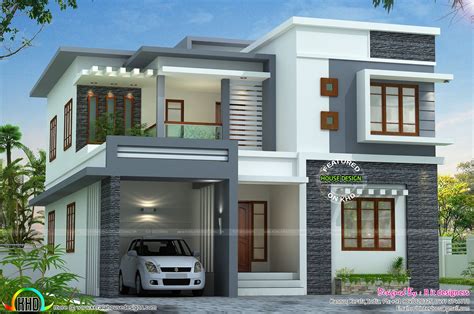 Small Two Story Modern House Exterior Design - canvas-ly