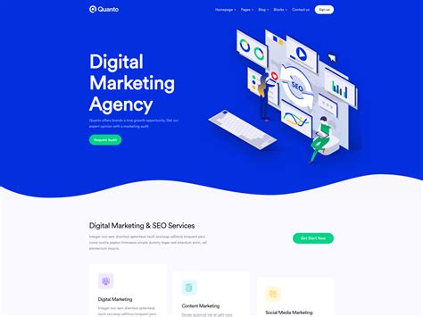 The Seo Digital Marketing Website Template by jitu chauhan on Dribbble