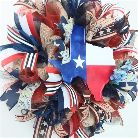 Texas Wreath Welcome Wreath Lone Star State Burlap Wreath - Etsy