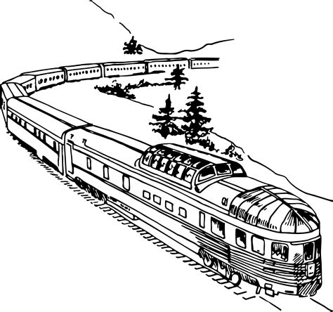 Train Outline Clip Art Transparent