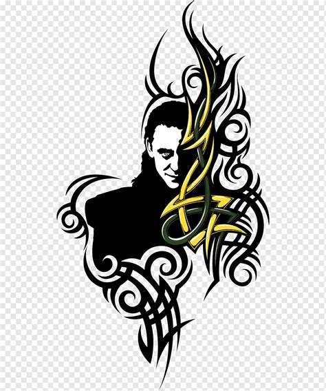 Dibujo de tatuaje de loki, loki, historietas, personajes de ficción ...