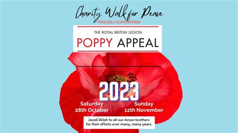 Poppy Appeal Collection 2023 - Charity Walk for Peace | A walk in ...