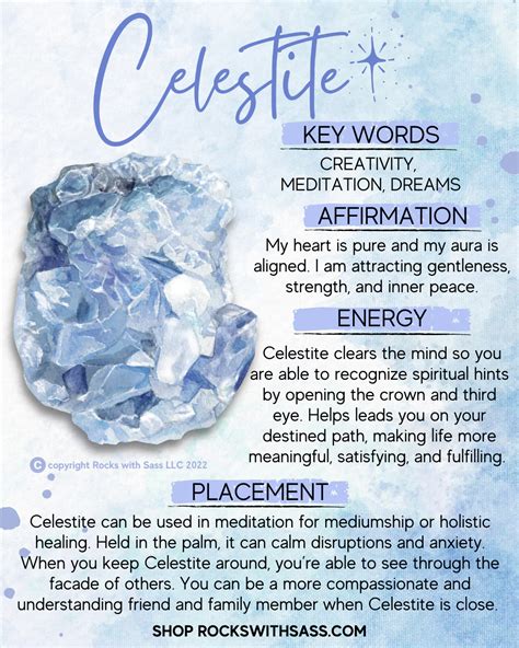 Understanding the Profound Metaphysical Properties of Celestite