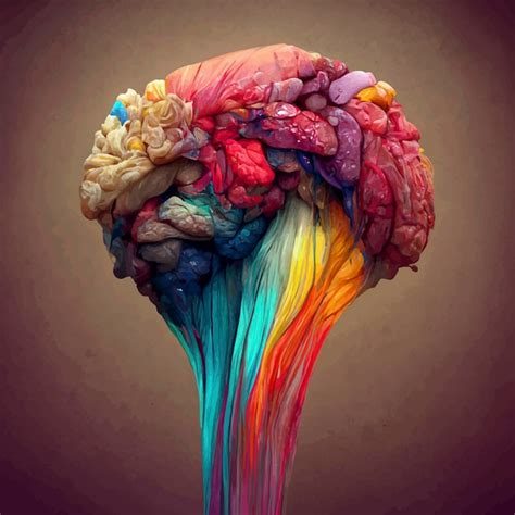 Premium Photo | Colorful illustration of the human brain detailed 2d ...