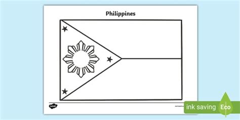 Philippines Flag Colouring Sheet – Twinkl Resources