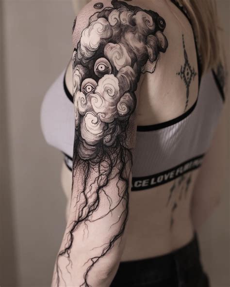 Clouds & Lightning New Tattoos, Body Art Tattoos, Hand Tattoos, Tattoos ...