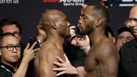 UFC 278 – Kamaru Usman, Leon Edwards event ceremonial weigh-in ...