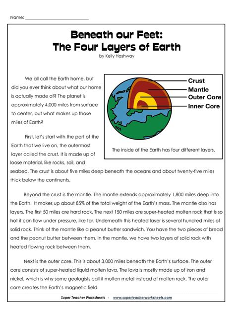 Layers Of The Earth Worksheet Answer Key Pdf - Fill Online, Printable ...