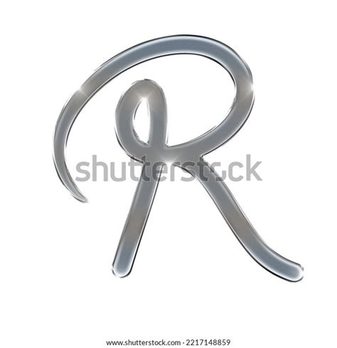 Silver Font Typography Stainless Silver Fonts Stock Illustration ...