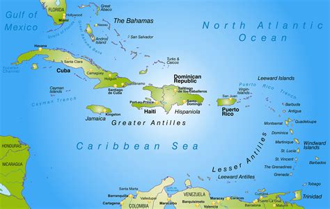 Printable Map Of Caribbean Islands