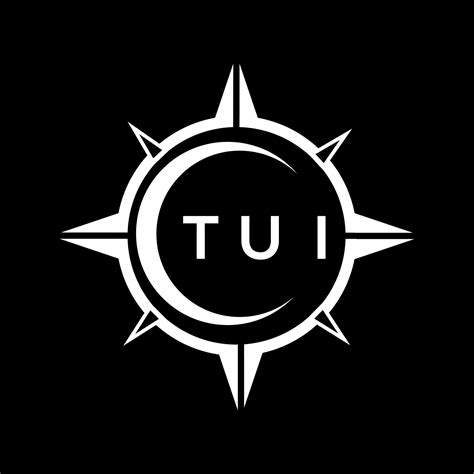 TUI abstract technology logo design on Black background. TUI creative ...