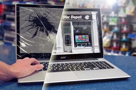 Cracked and Damaged Laptop Screen Replacement | Disc Depot Dundee