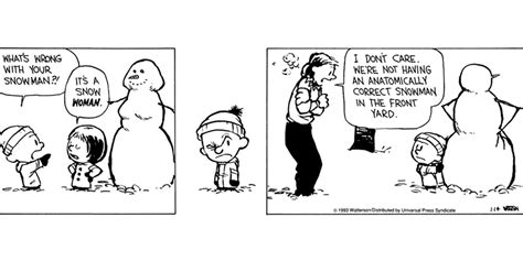 20 Best Calvin And Hobbes Snowman Comic Strips