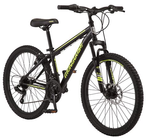 Mongoose 24-in. Excursion Unisex Mountain Bike, Black and Yellow, 21 ...