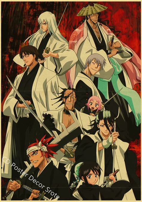 Cool Anime Bleach Team Paper Poster - Bleach Merchandise Store