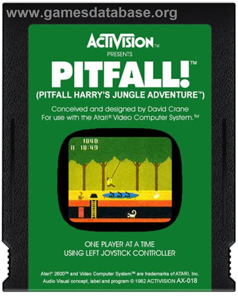 Pitfall! - Atari 2600 - Artwork - Cartridge