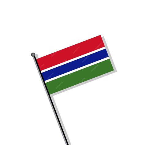 Premium Vector | Illustration of gambia flag template