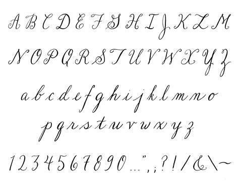 Cursive Lettering Styles Alphabet