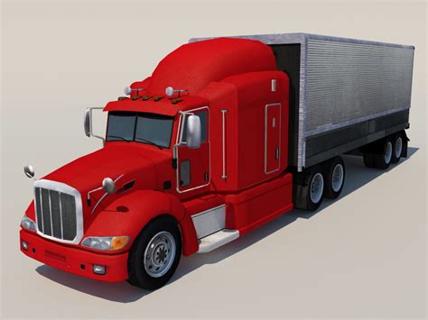 International Container Truck 3D Model - Realtime - 3D Models World