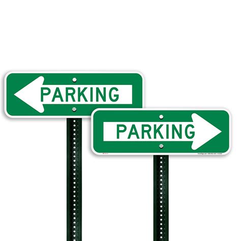 8 in. x 24 in. Parking Sign with Right Arrow, SKU: K-6102