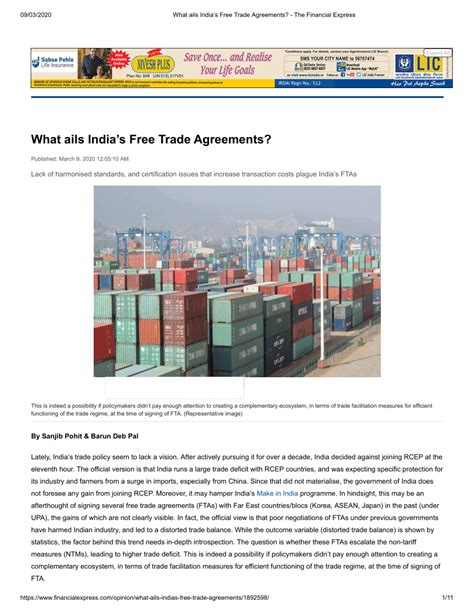 (PDF) What ails India’s Free Trade Agreements?