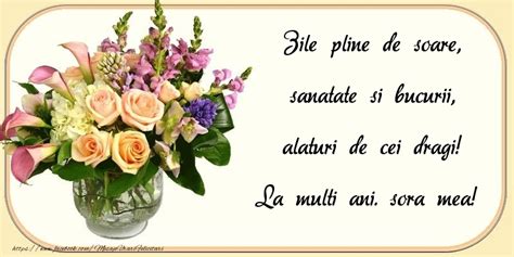 Felicitari de zi de nastere pentru Sora - Zile pline de soare, sanatate ...