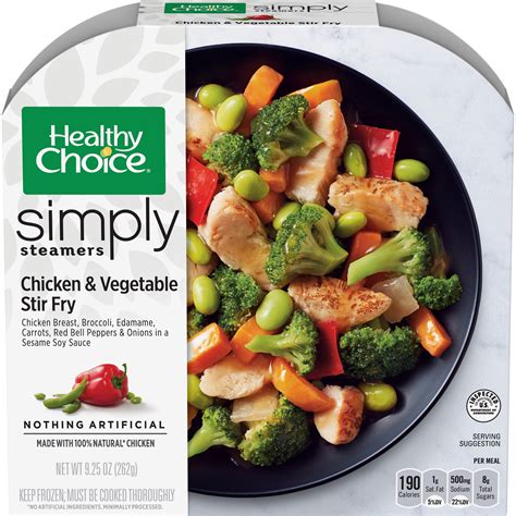 Healthy Choice Simply Steamers Frozen Dinner Chicken & Vegetable Stir ...