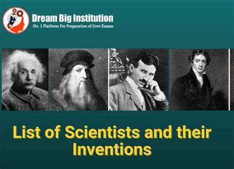 List Of Famous Scientist Name And Their Inventions PDF