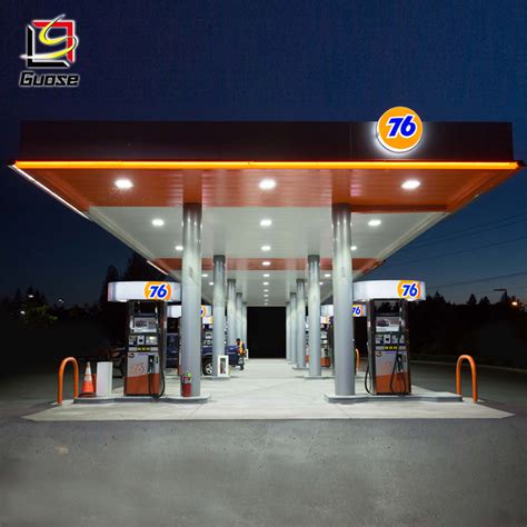 Prefab Gas Station Pylon Billboard Petrol Station Design - China Prefab ...