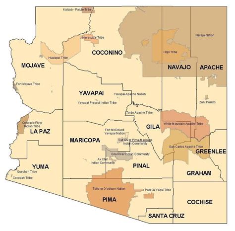 Arizona Indian Reservation Map