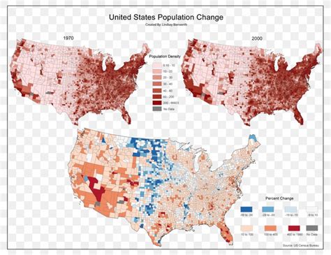 2010 United States Census Map Population, PNG, 1600x1236px, United ...