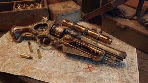 ArtStation - Steampunk Gun - Queen's Tender | Game Assets