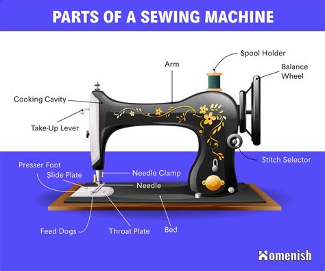 Parts of a Sewing Machine (with Diagram) - Homenish