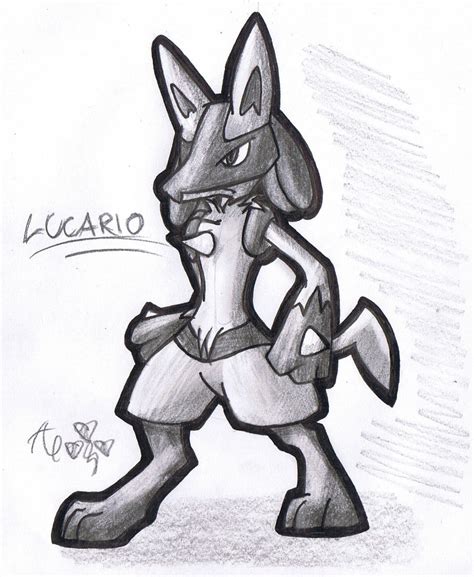 Lucario sketch by AR-ameth on DeviantArt