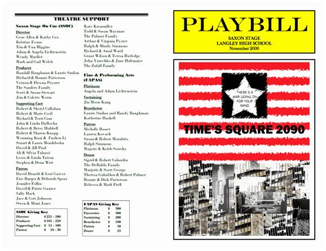 Playbill Template Word